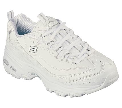 Skechers White and Silver Dlites Life and sole 